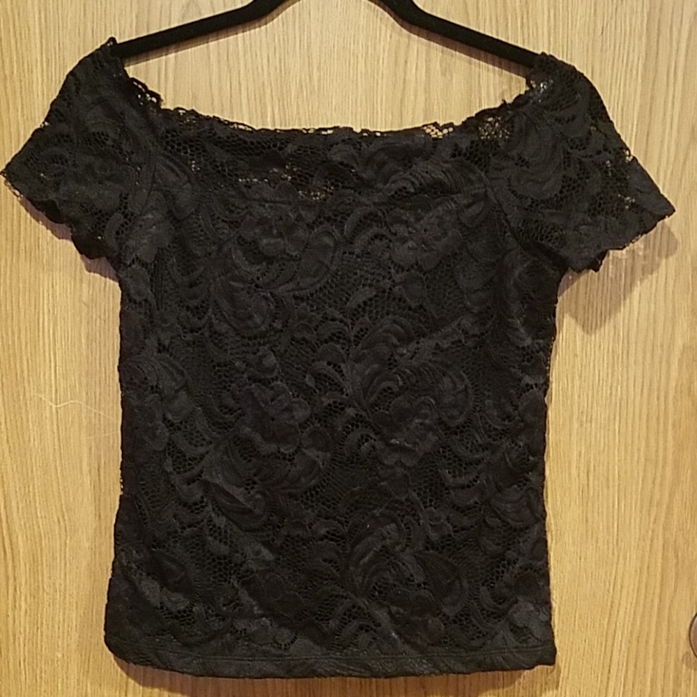 Off the shoulder lace top